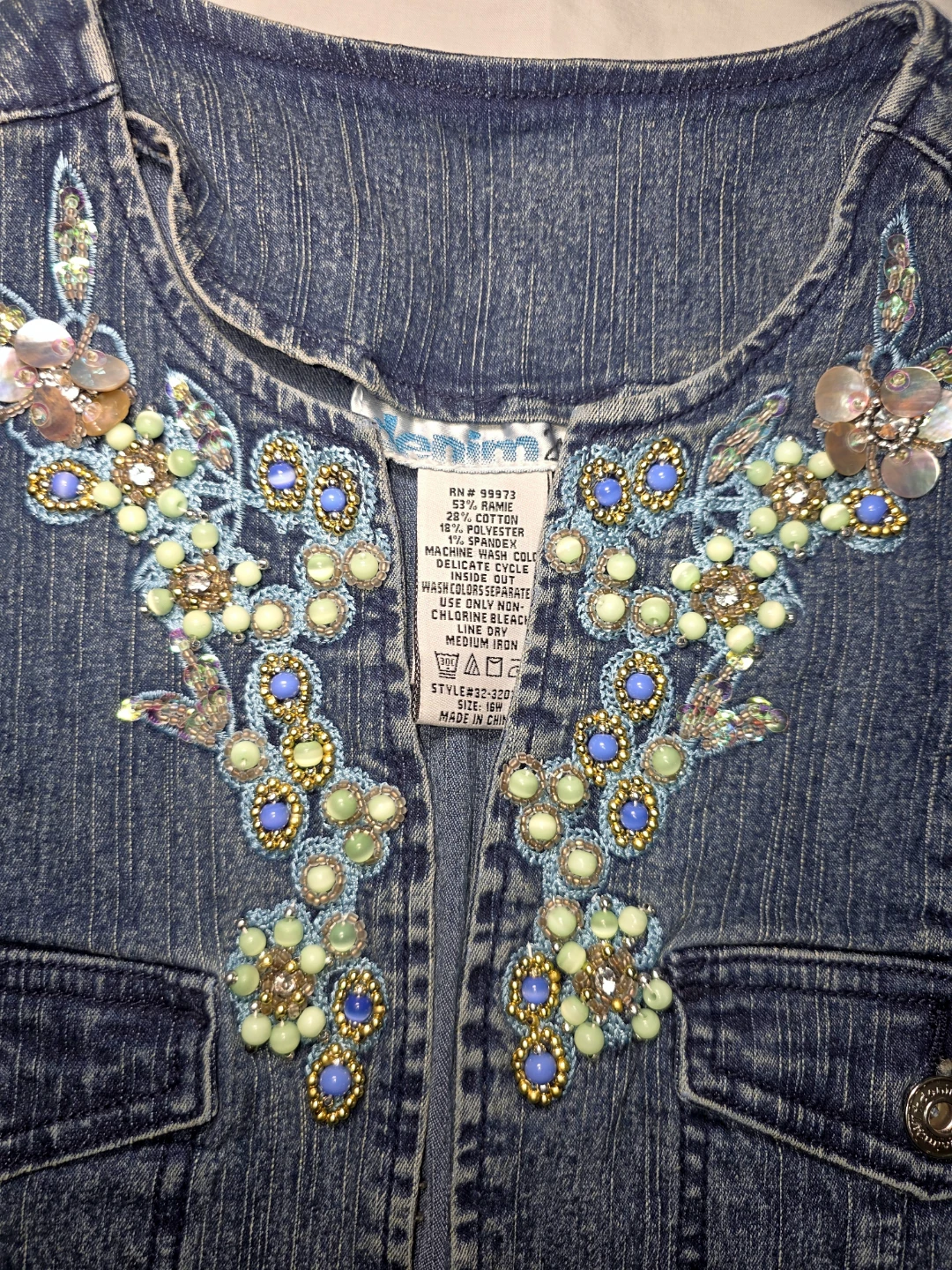 Style & Co. Embellished Denim Jacket - photo 3