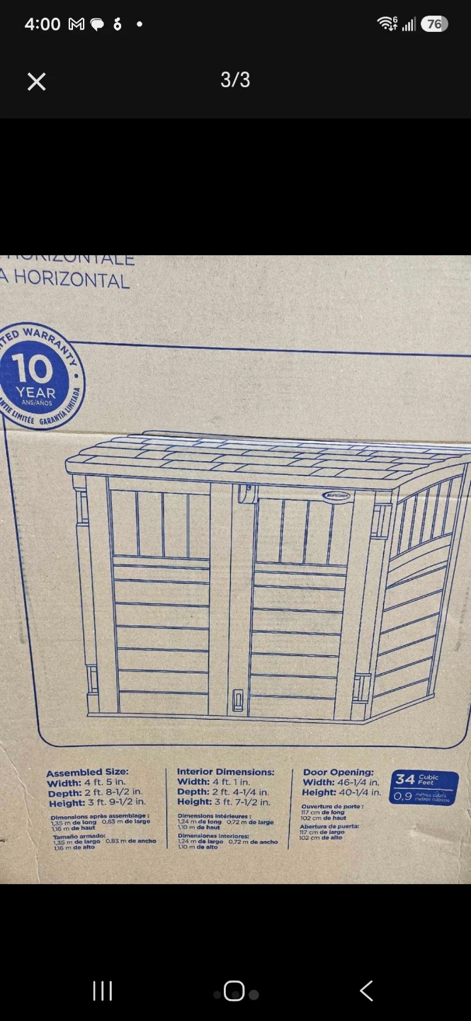 Suncast mini storage shed