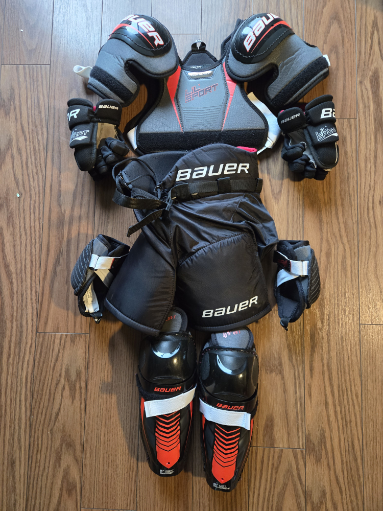 Bauer Lil' Sport Youth Hockey Gear Set: Size Small