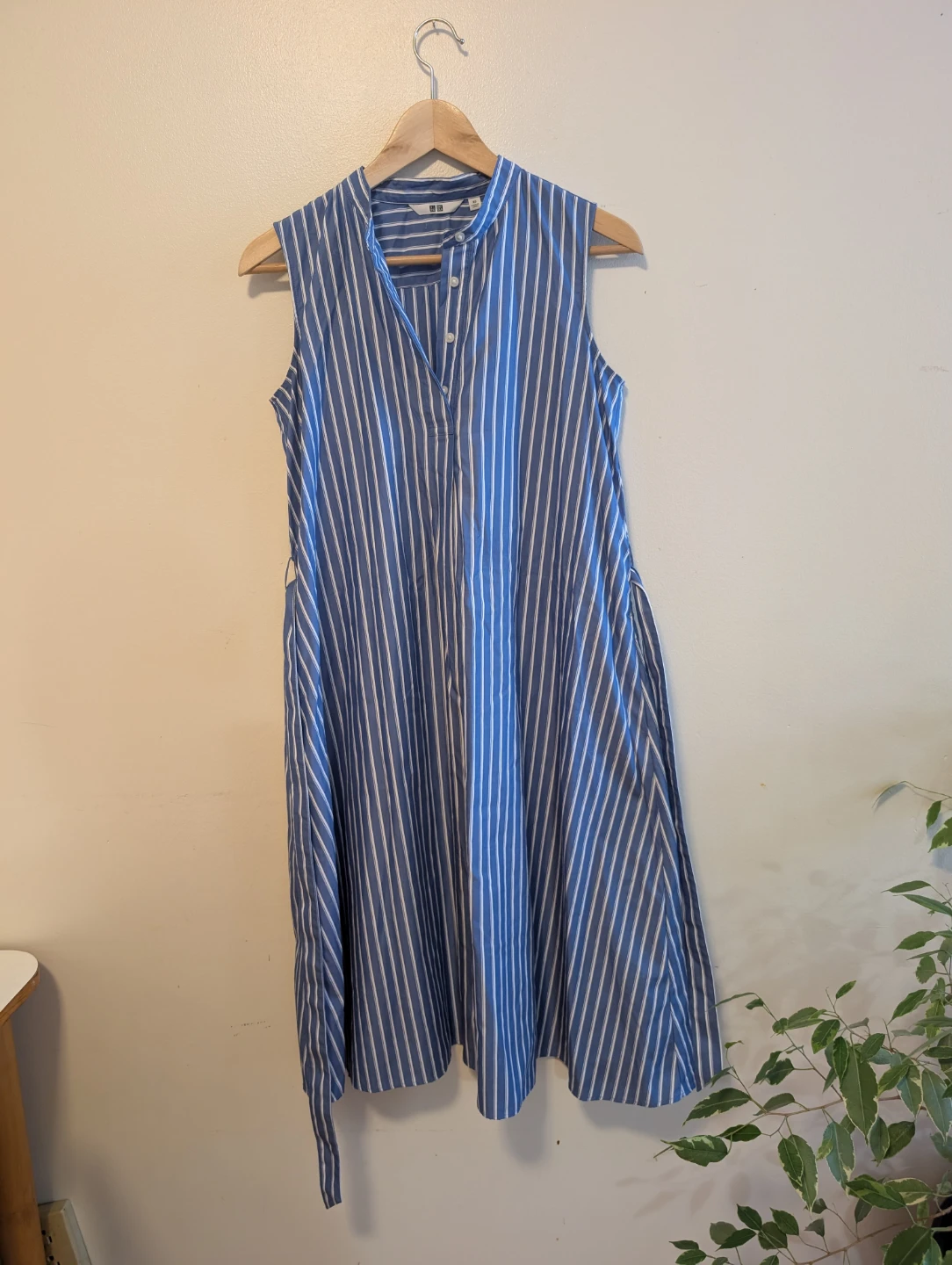 UNIQLO Striped Sleeveless Shirt Dress XS