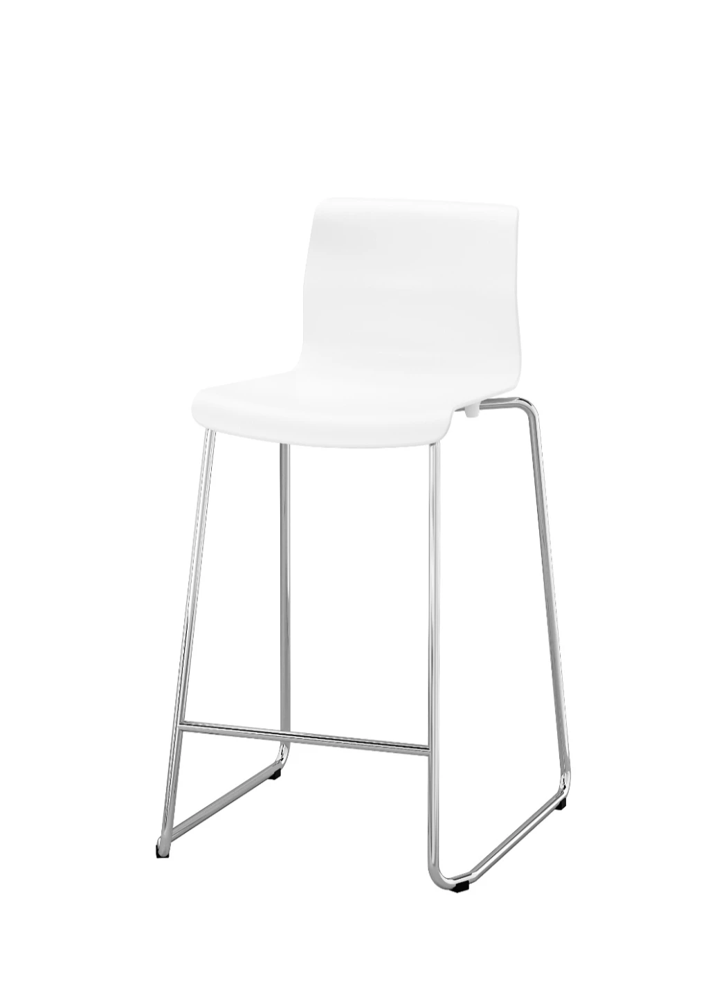Ikea Bar Stool Counter Height White/Chrome Plated 66 cm