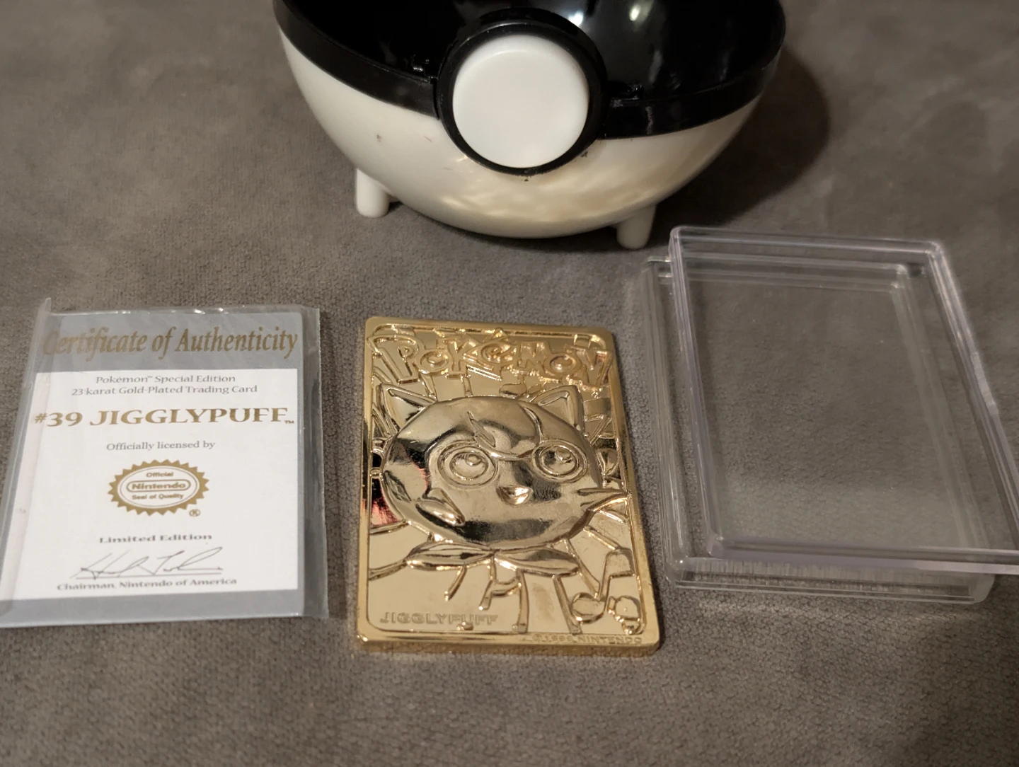 1999 BK Pokémon Jiggly Puff 23K Gold-Plated Card - photo 2