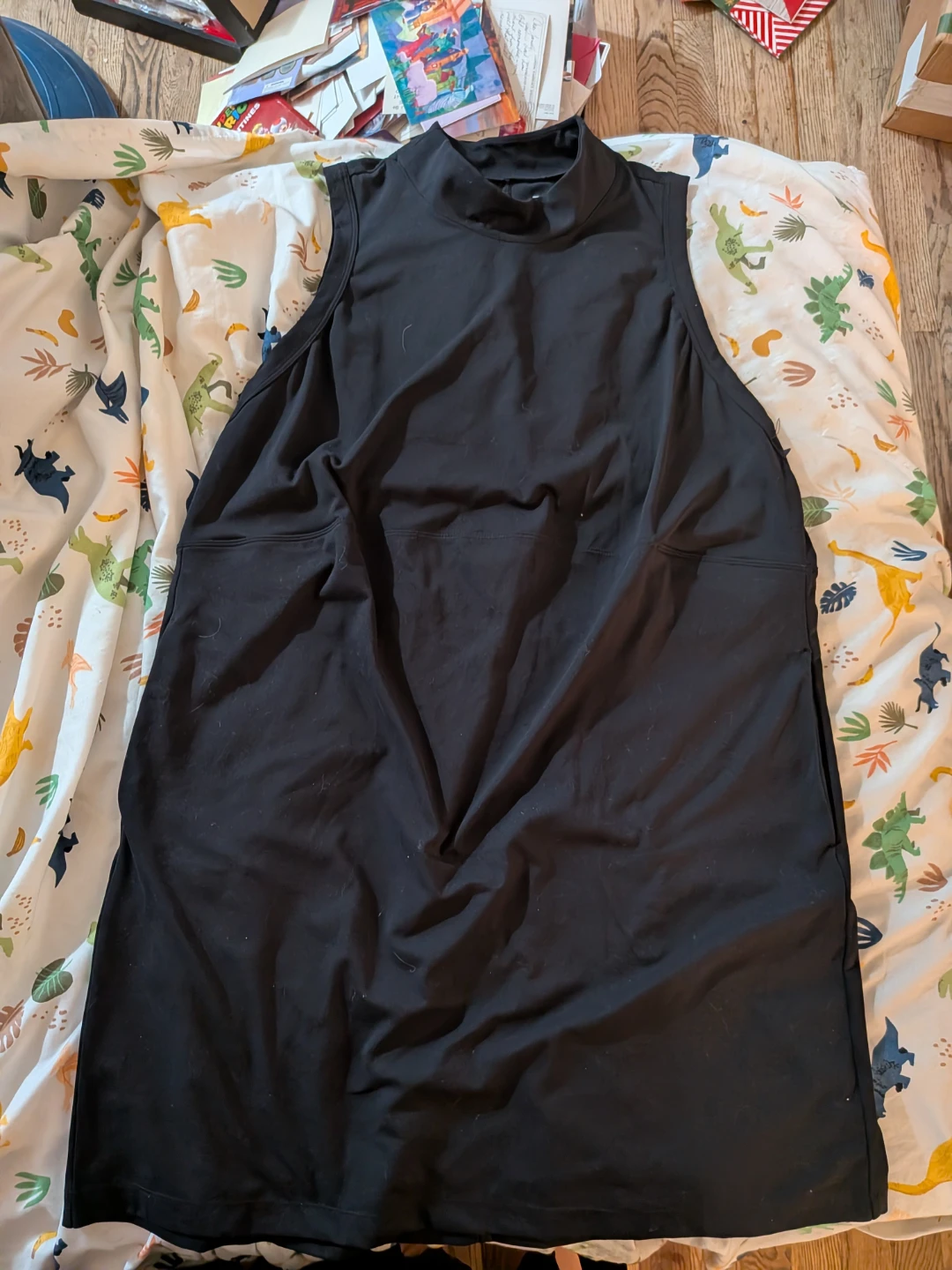 FLX Black Sleeveless Mock Neck Dress