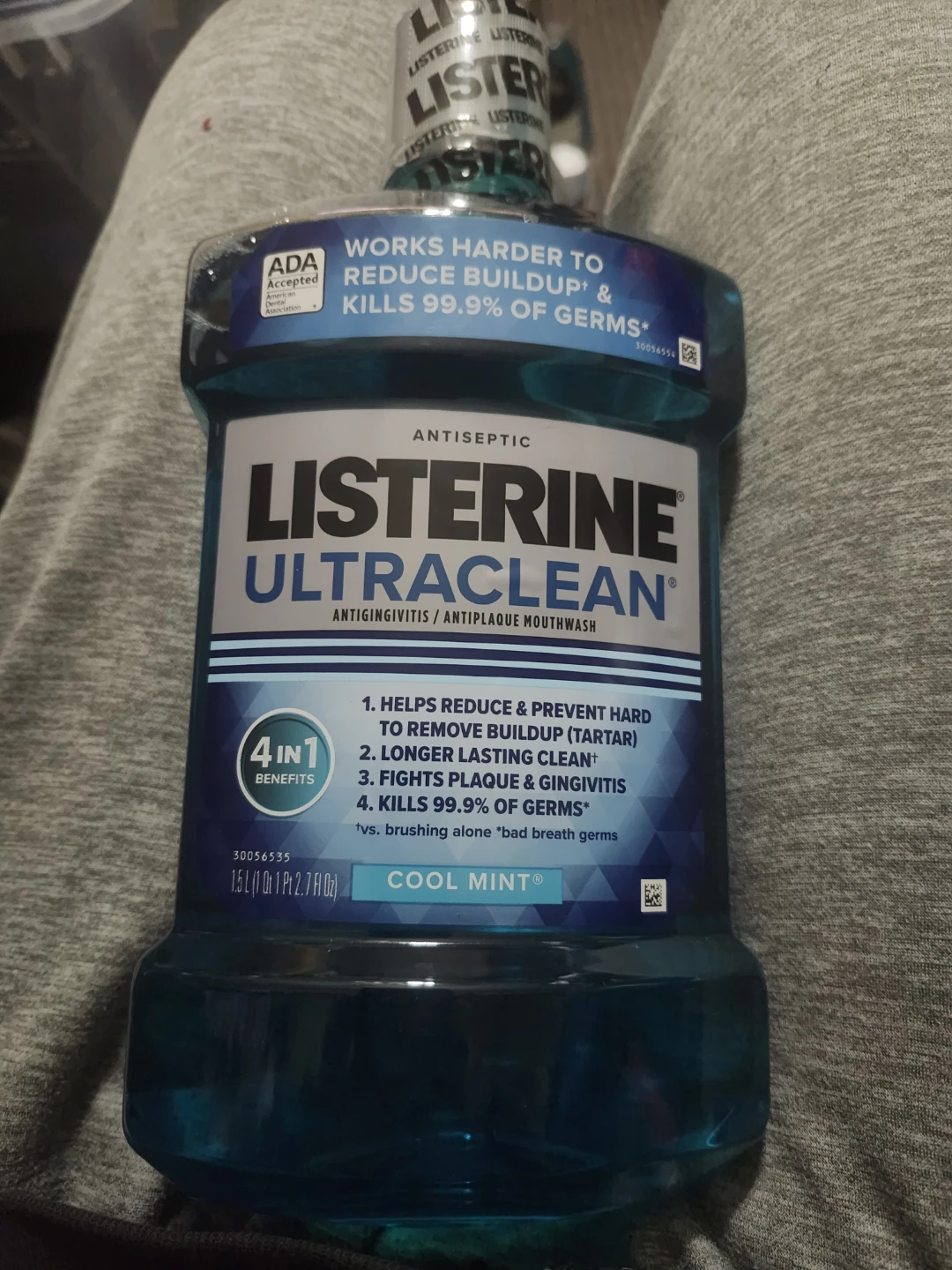 Listerine Ultraclean Cool Mint Antiseptic Mouthwash 1.5 L
