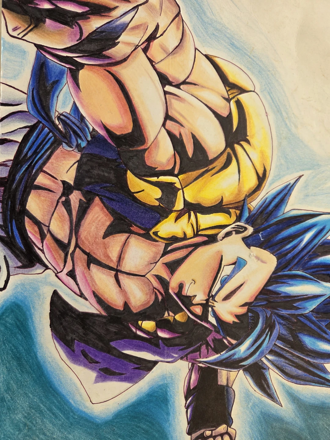 Dragon Ball Z and Blue Lock Fan Art Drawing