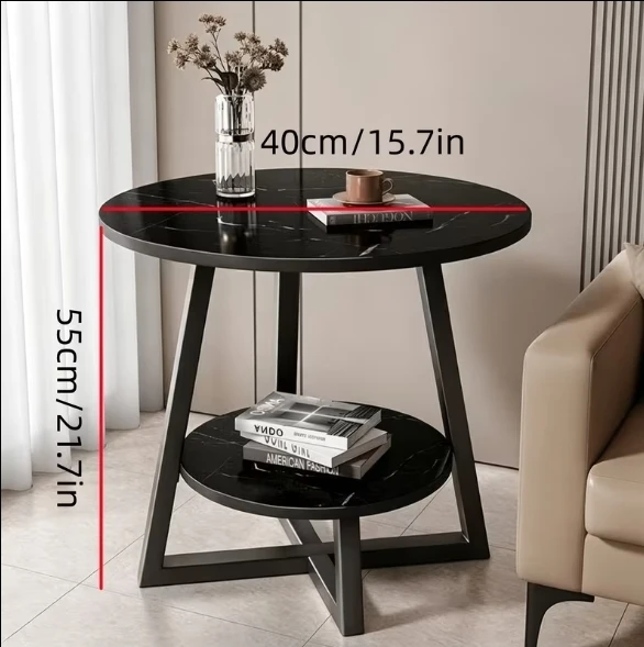 Two-Tiered Round Side Table - photo 3