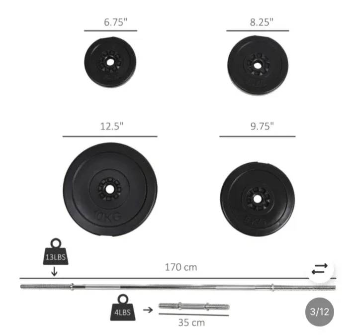 Soozier Weight Bench and dumbell set - photo 5