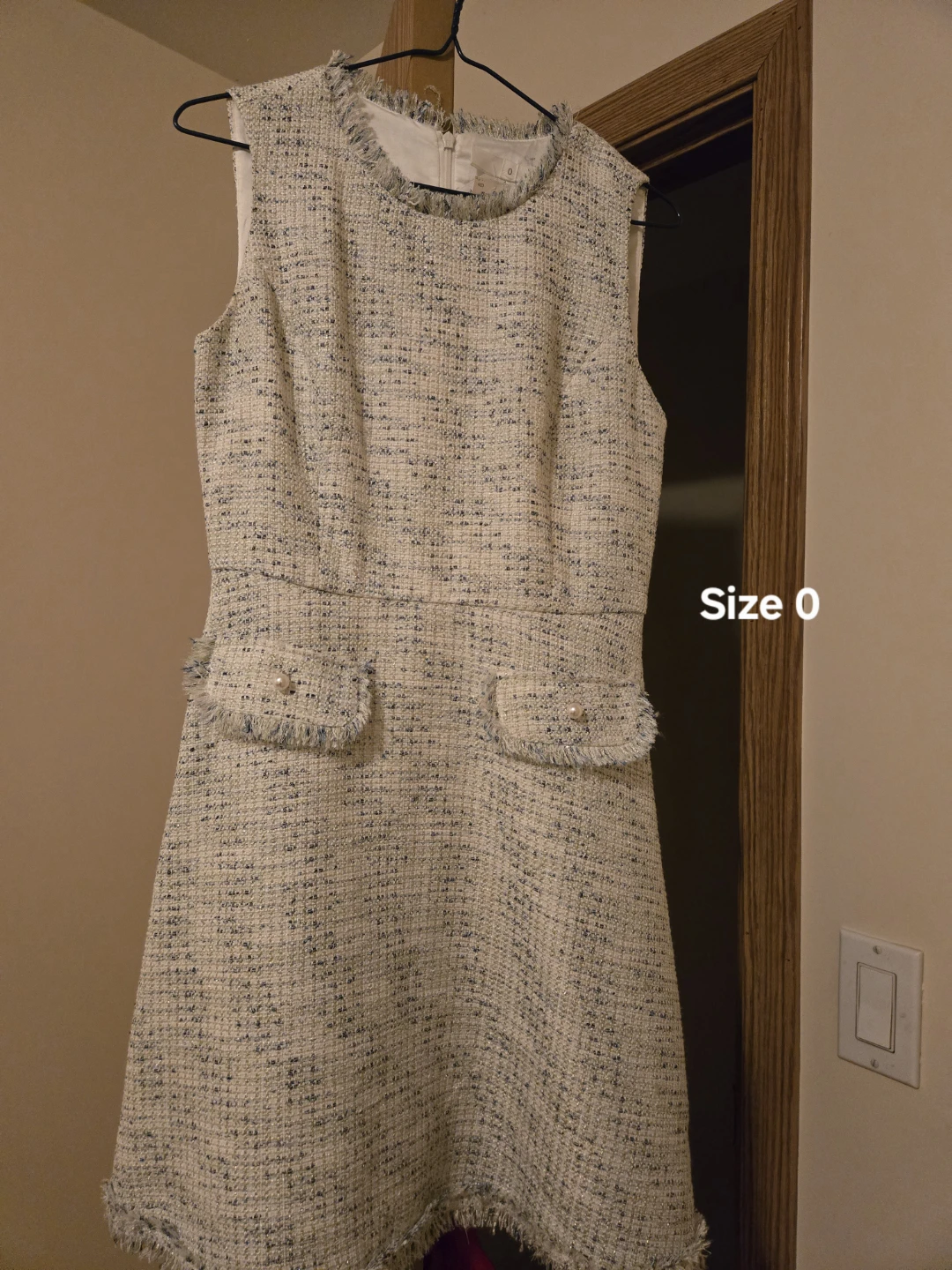 Sleeveless Tweed Dress - Size 0