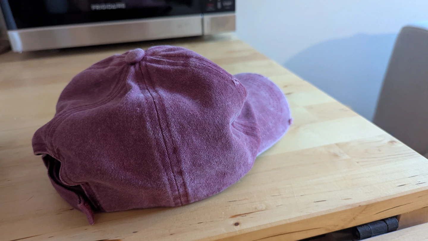 Distressed Burgundy Baseball Cap - photo 2
