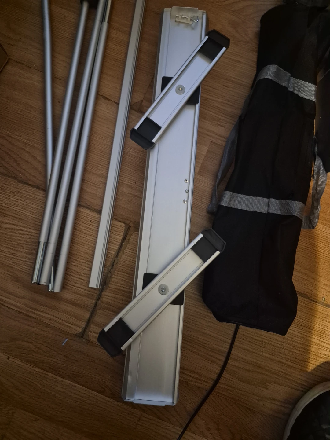 Silver Aluminum Banner Stand Frame with Carrying Bag - photo 4