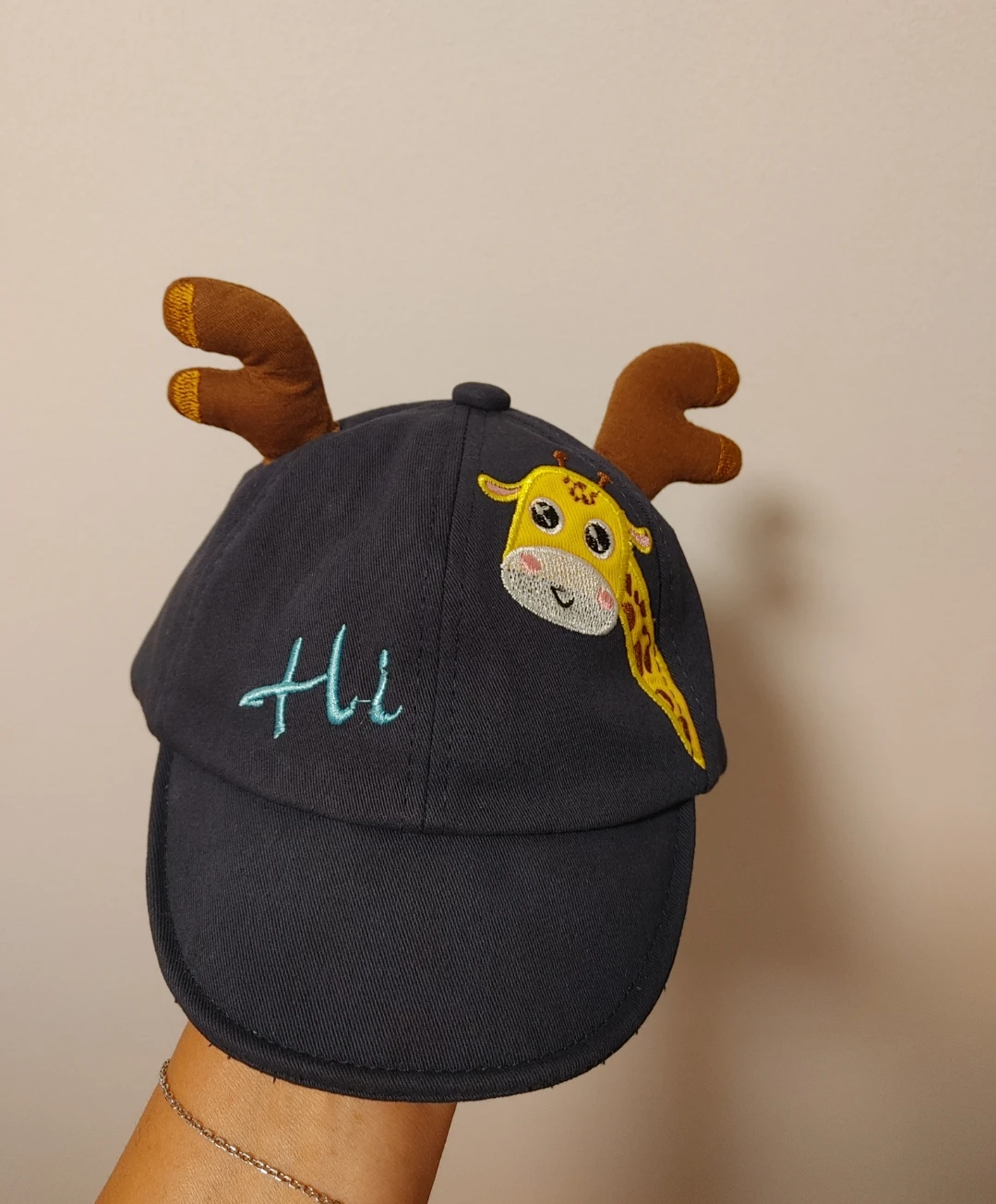 Baby Giraffe Cap with Antlers - photo 4