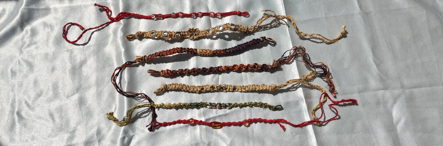 🌿Premium Unworn Handmade Hemp Bracelets (lot of 7)