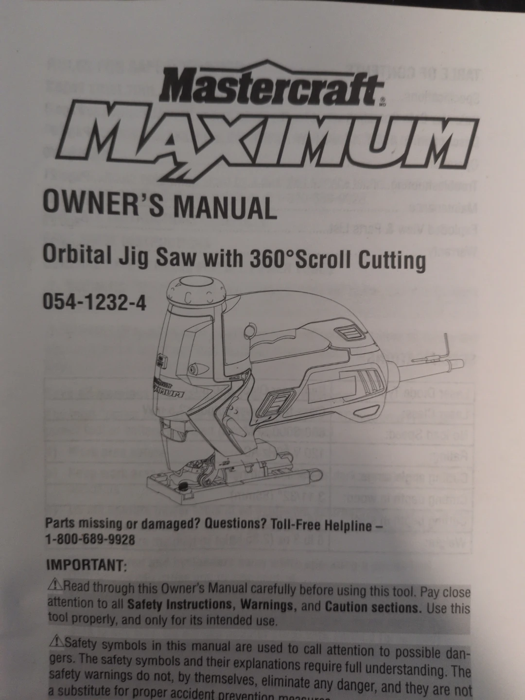 Mastercraft Maximum Orbital Jigsaw 360 Scroll Cutter - photo 2