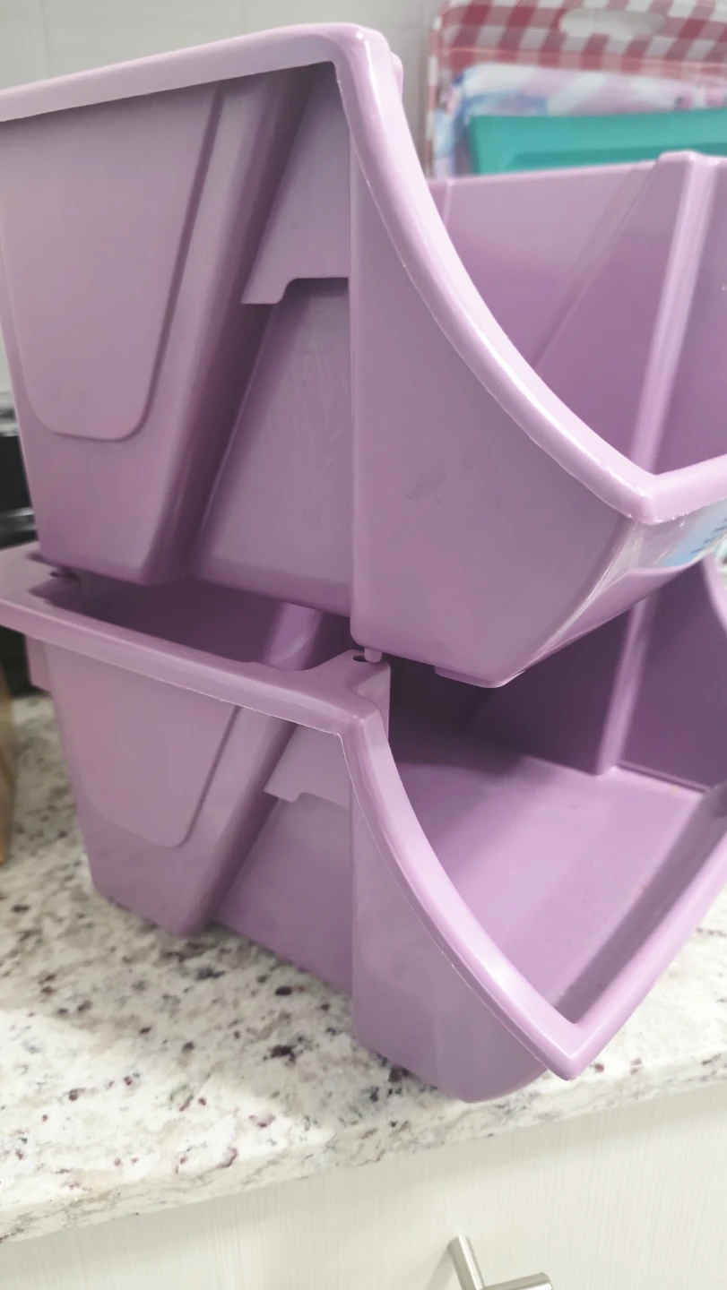 Purple Stackable Storage Bins - photo 2