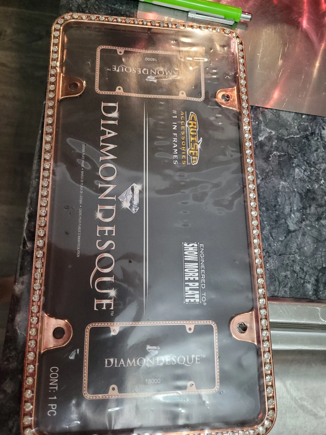 DIAMONDESQUE Bling License Plate Frame