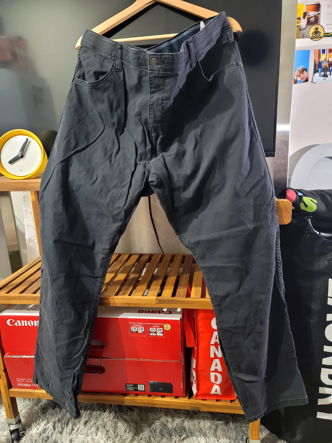 Mens black Wrangler Performance Pants 40x30