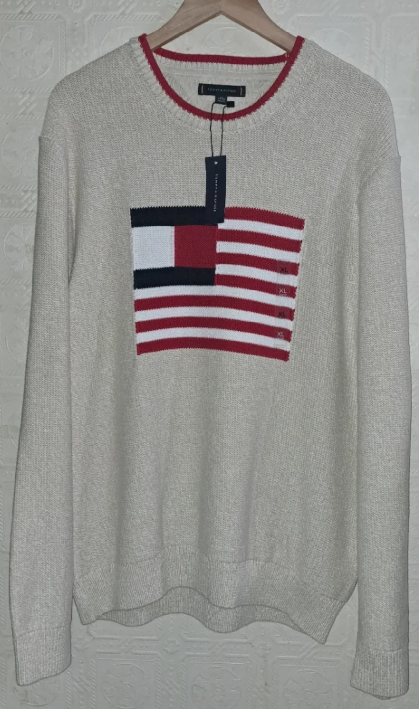 Tommy Hilfiger Sweater - XL, Signature Flag/100% Heavy Cotton! - photo 2