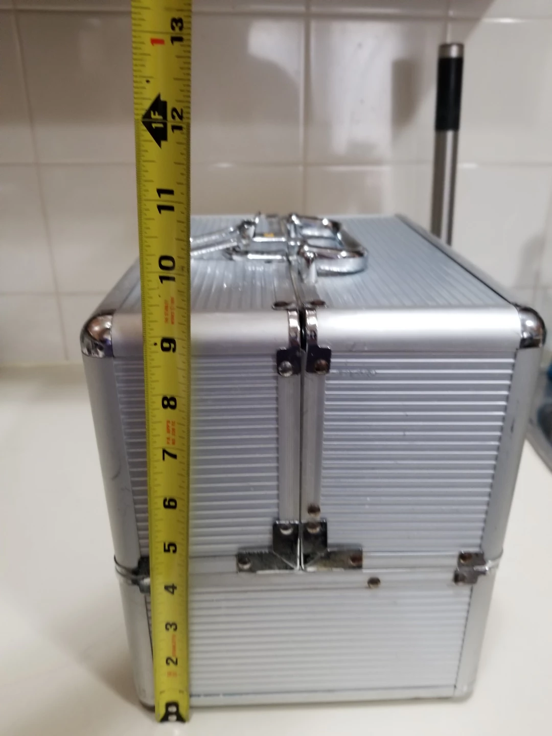 Silver Makeup Train Case