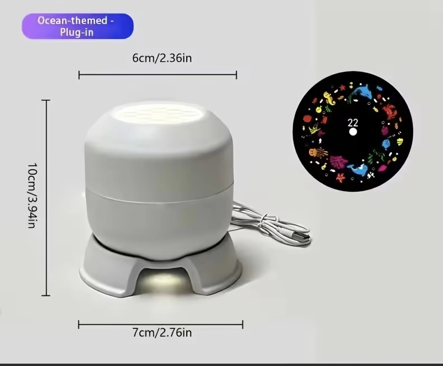 Ocean Dynamic Projection Lamp - White - photo 2