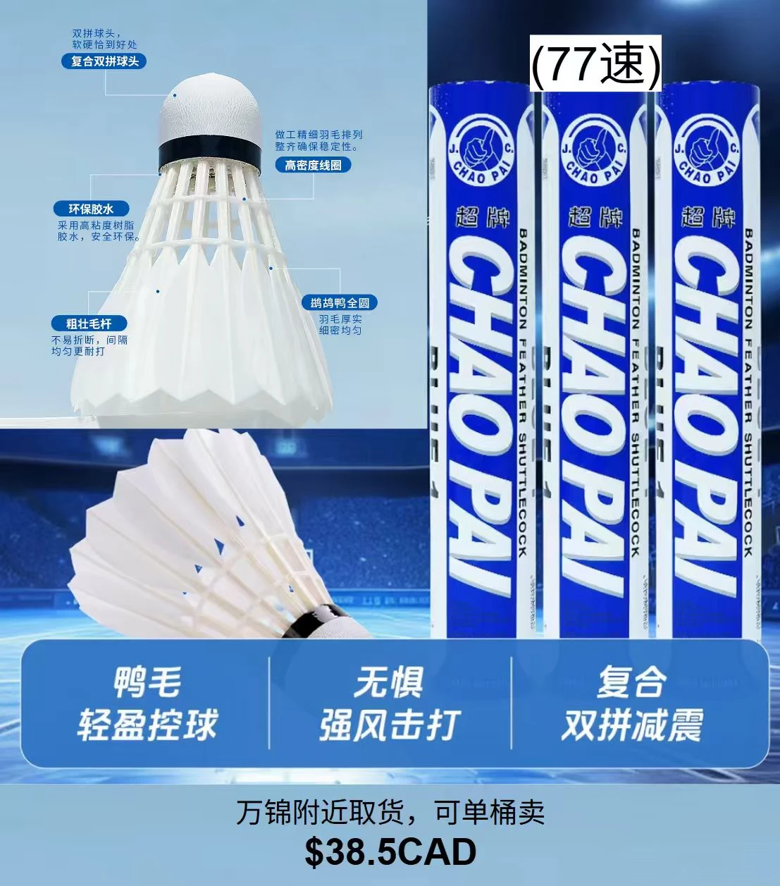 Chao Pai Blue Chao Shuttlecock