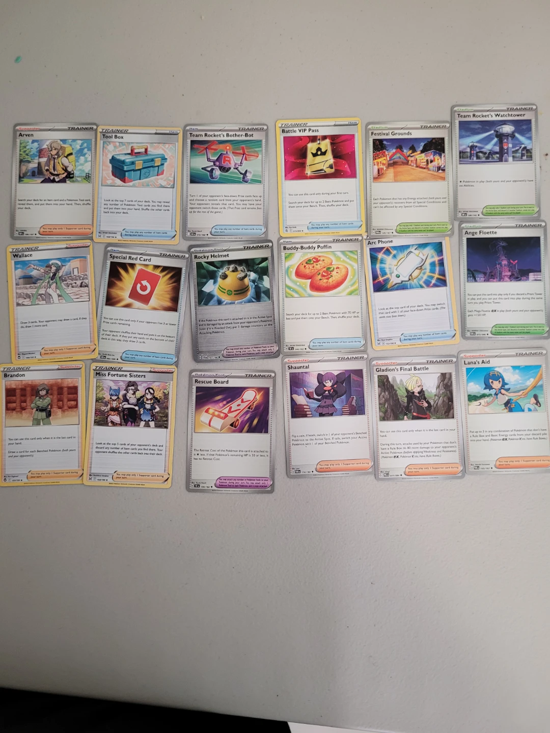 Pokemon Trainer Cards Lot for trade