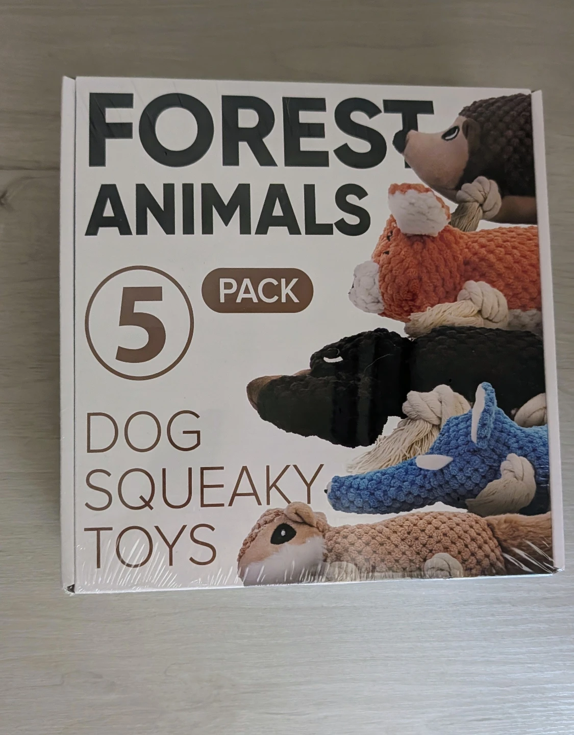 Brand New Legend Sandy Forest Animals 5 Pack Dog Squeaky Toys