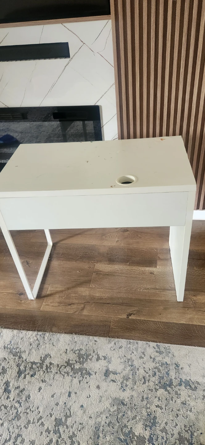 White Desk with Drawer