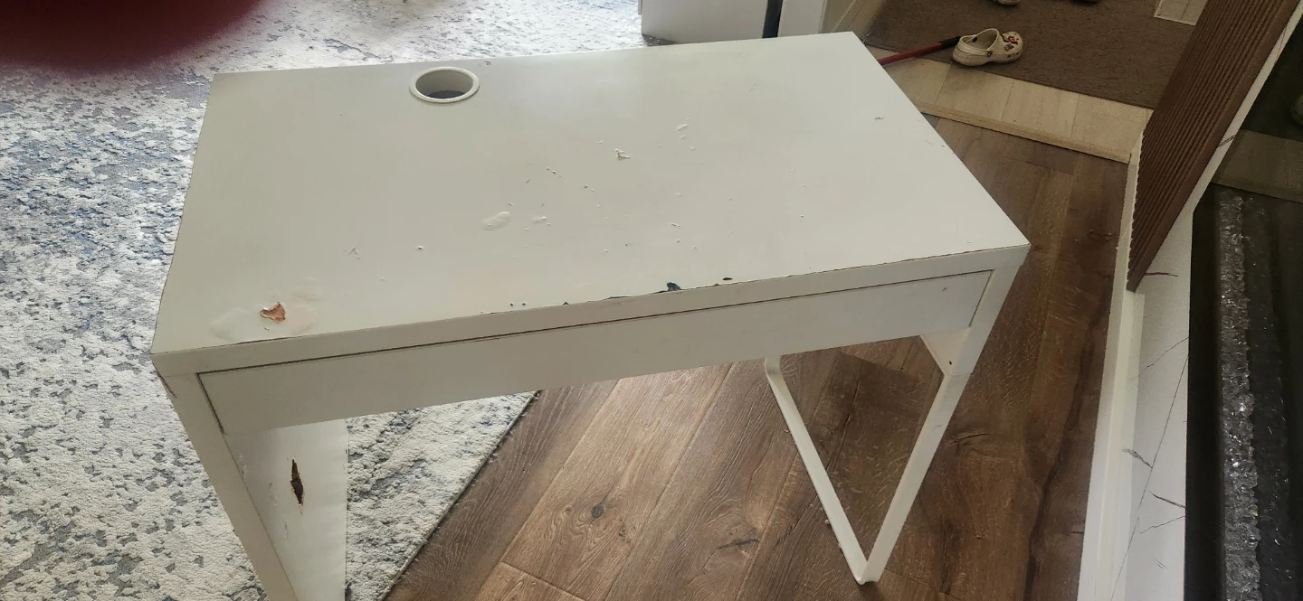 White Desk with Drawer - photo 5