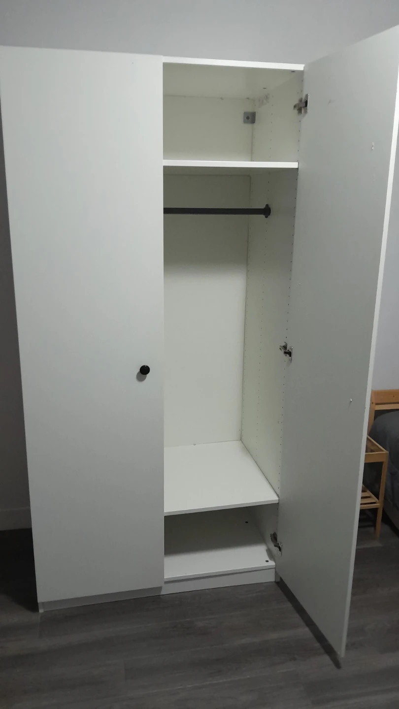 White Two-Door Wardrobe