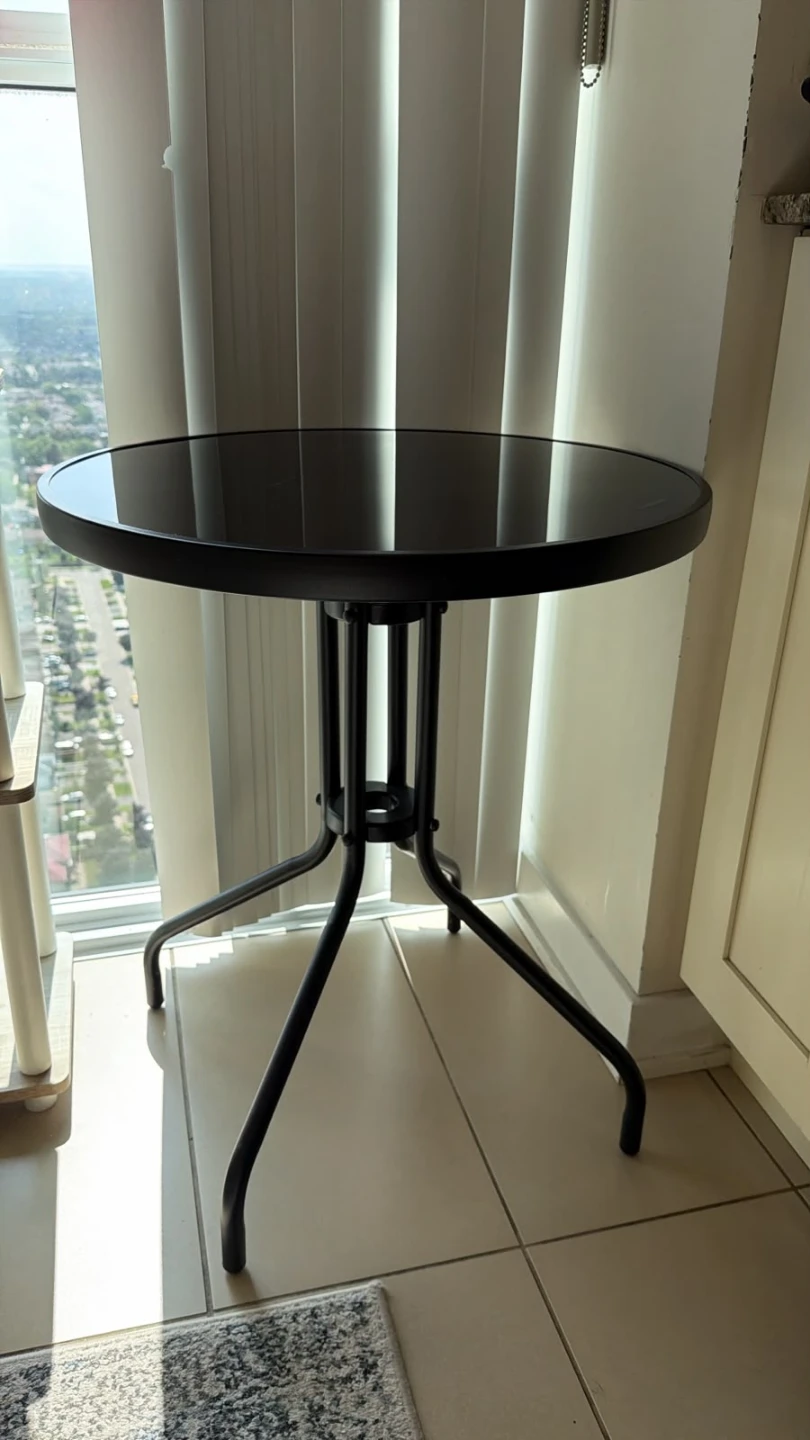 Black Round Bistro Table
