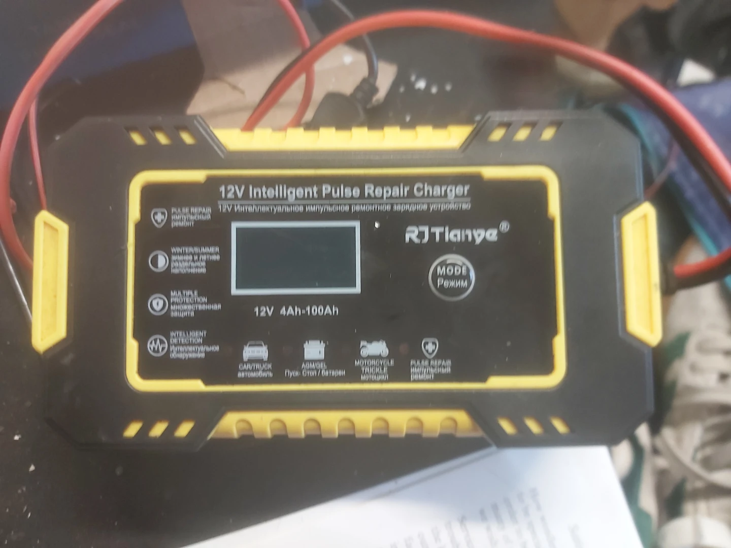 RJTianye 12V Intelligent Pulse Repair Charger