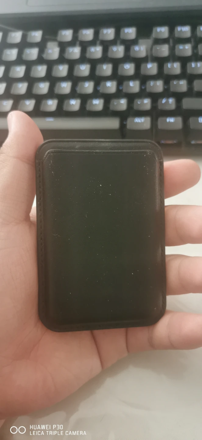 Black Leather Wallet for MagSafe