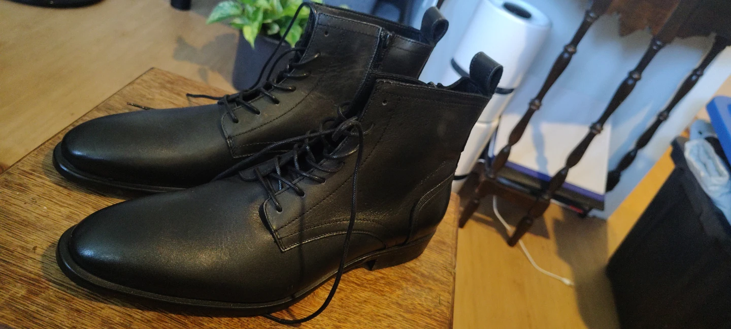 Black Leather Ankle Boots - photo 2