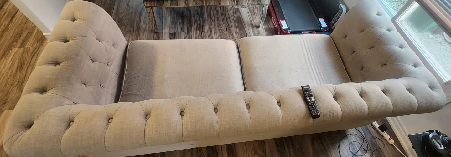 Light Grey Tufted Sofa (2 available) - photo 4