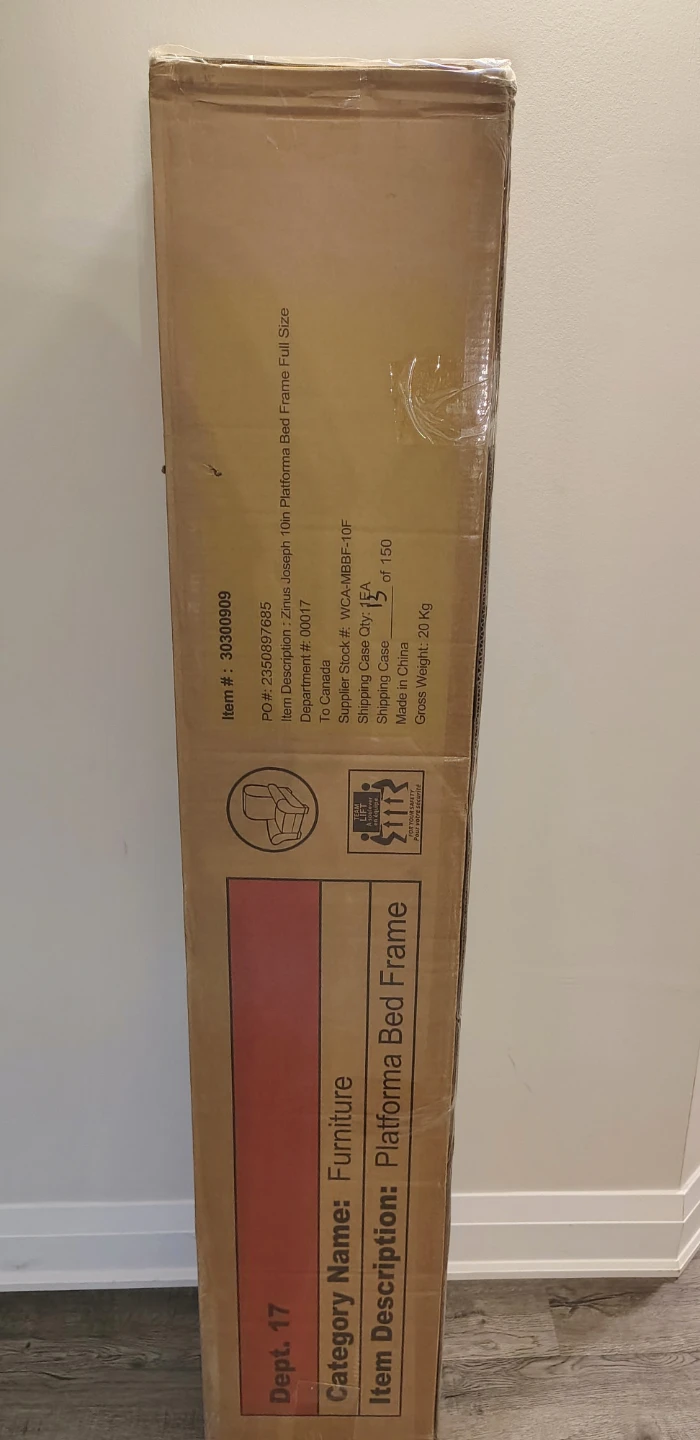 New and sealed zinus platform full size bed - photo 4