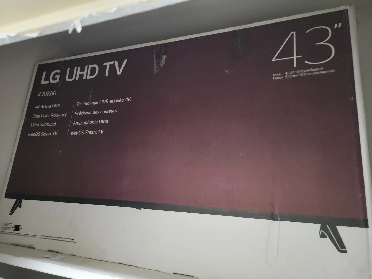 43 Inches TV cardboard box