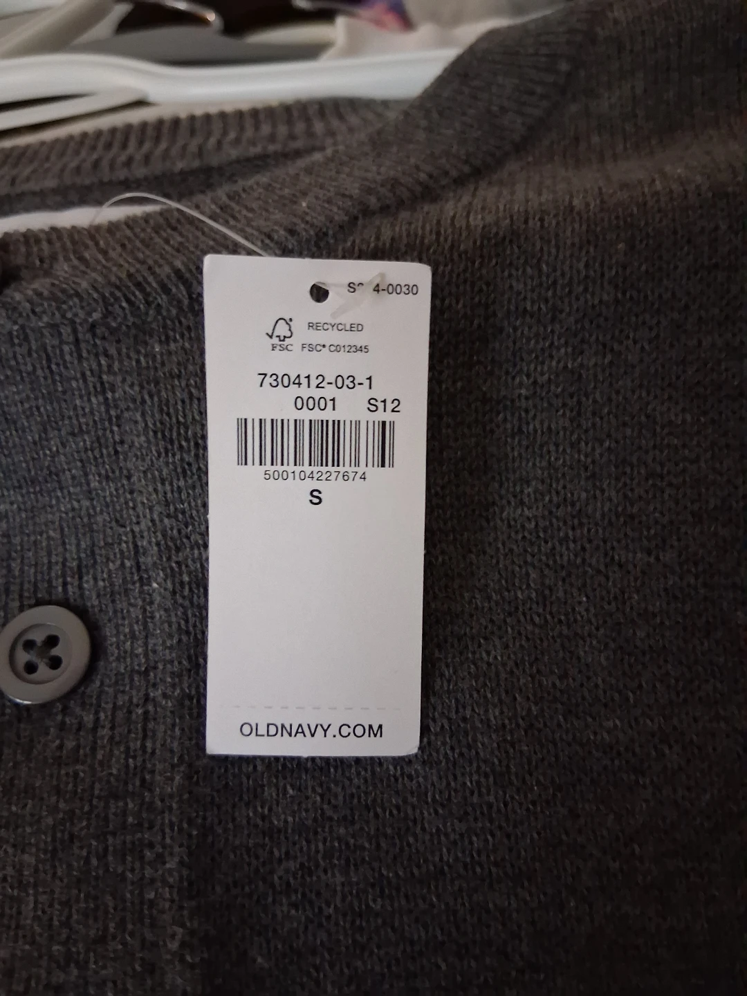 Old Navy Men's Gray Henley Sweater Size S - photo 2