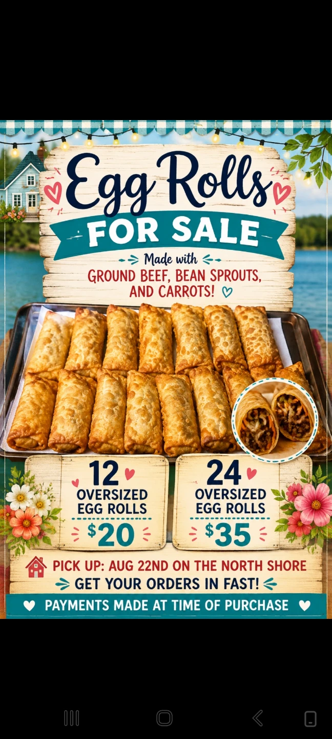 Oversized Egg Rolls For Sale