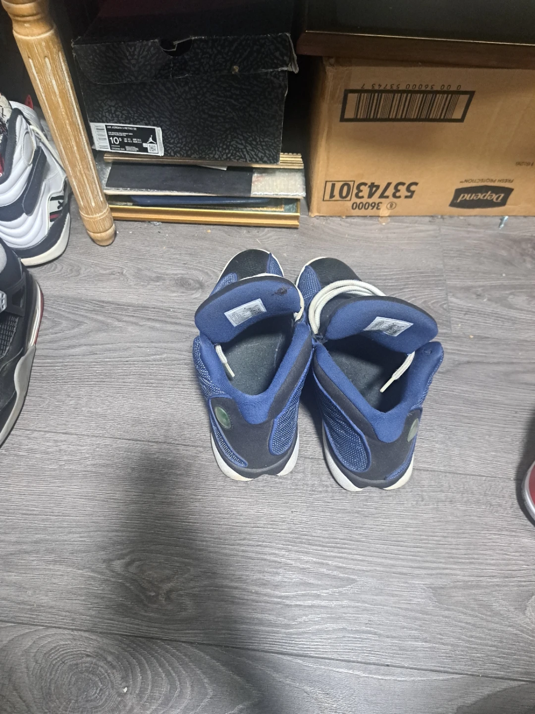 Jordan 13 Retro Blue Navy Sneakers - photo 3