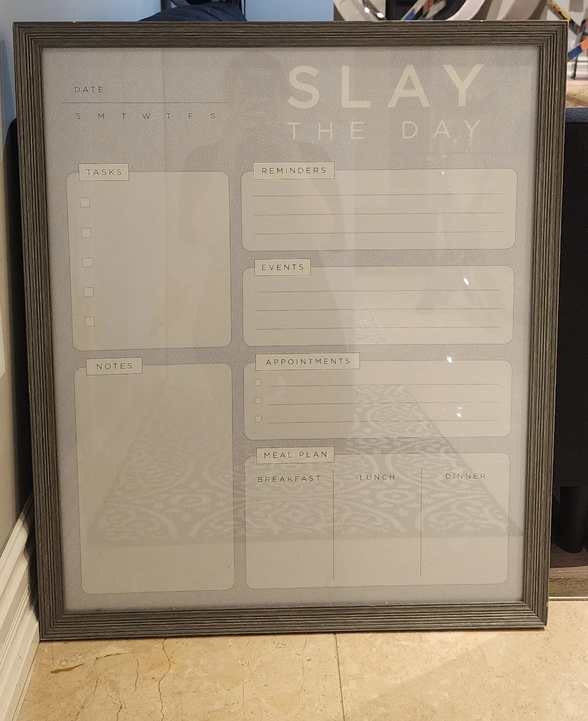 Framed "Slay The Day" Weekly Planner Board - photo 2
