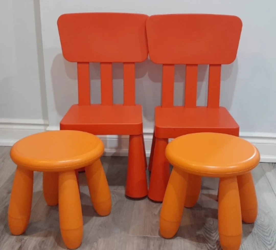 IKEA Mammut Kids Table and 4 Chair Set - photo 2