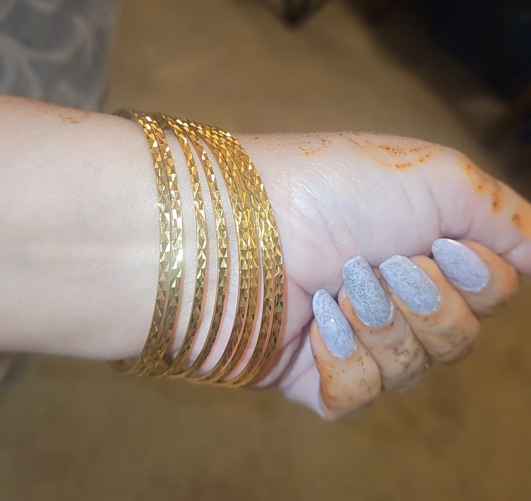 24 karat Gold plated Bangles, set of 8 - photo 3