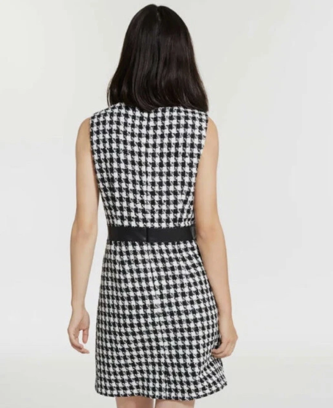 Women's Black and White Houndstooth Blazer - photo 4
