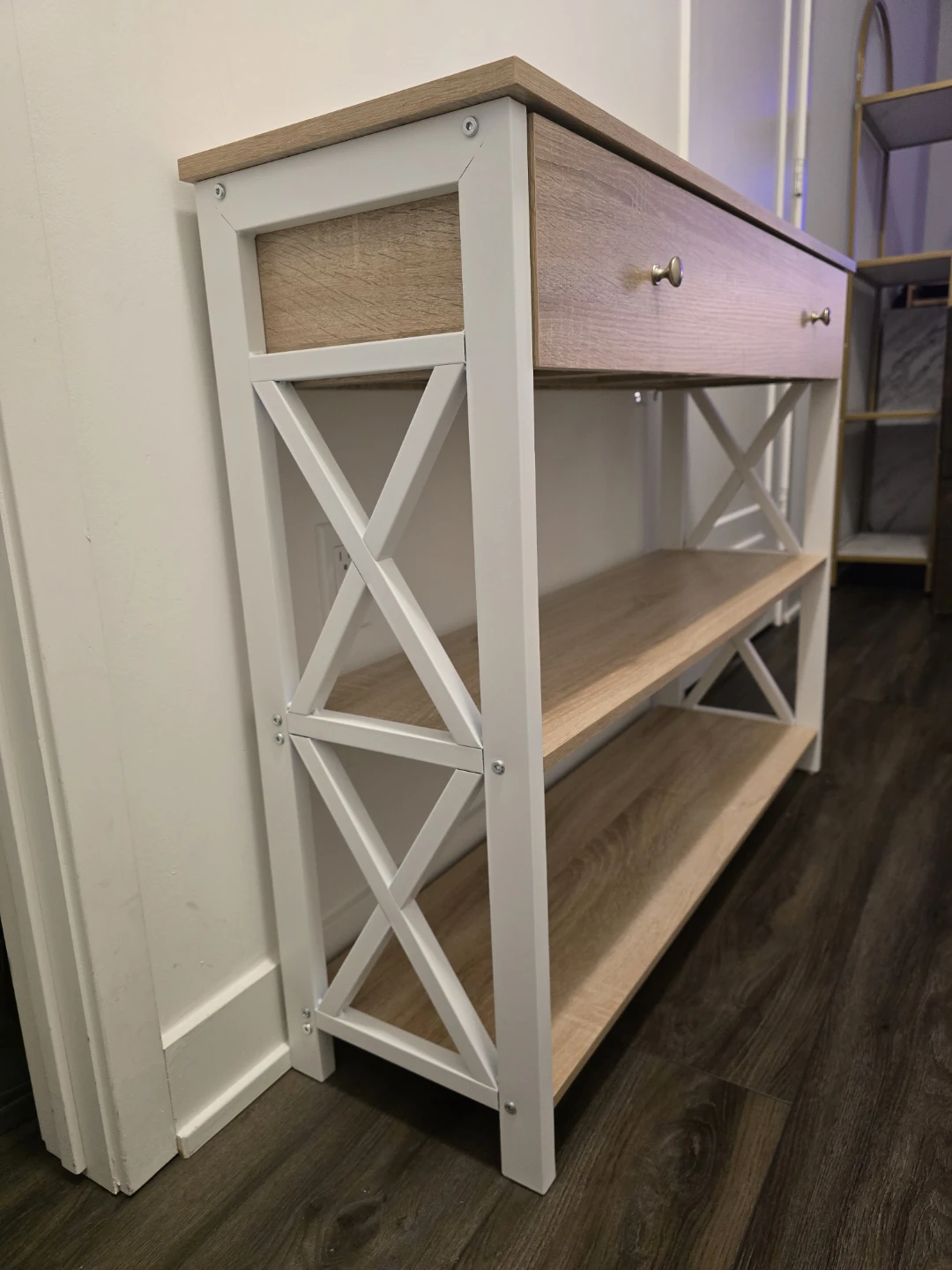 Console Table with Drawer and Shelves - photo 2