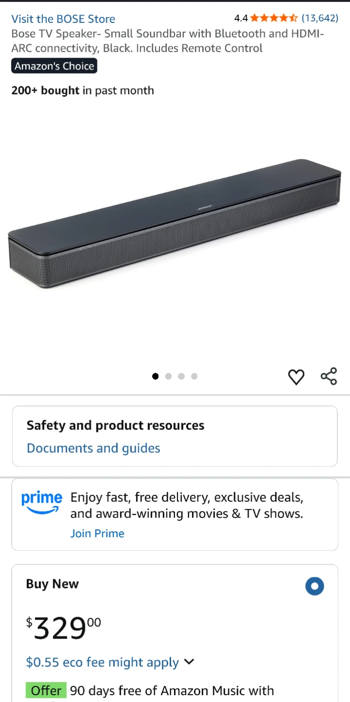 Bose TV Speaker Soundbar - Like New in Box (Sealed Remote) - photo 3