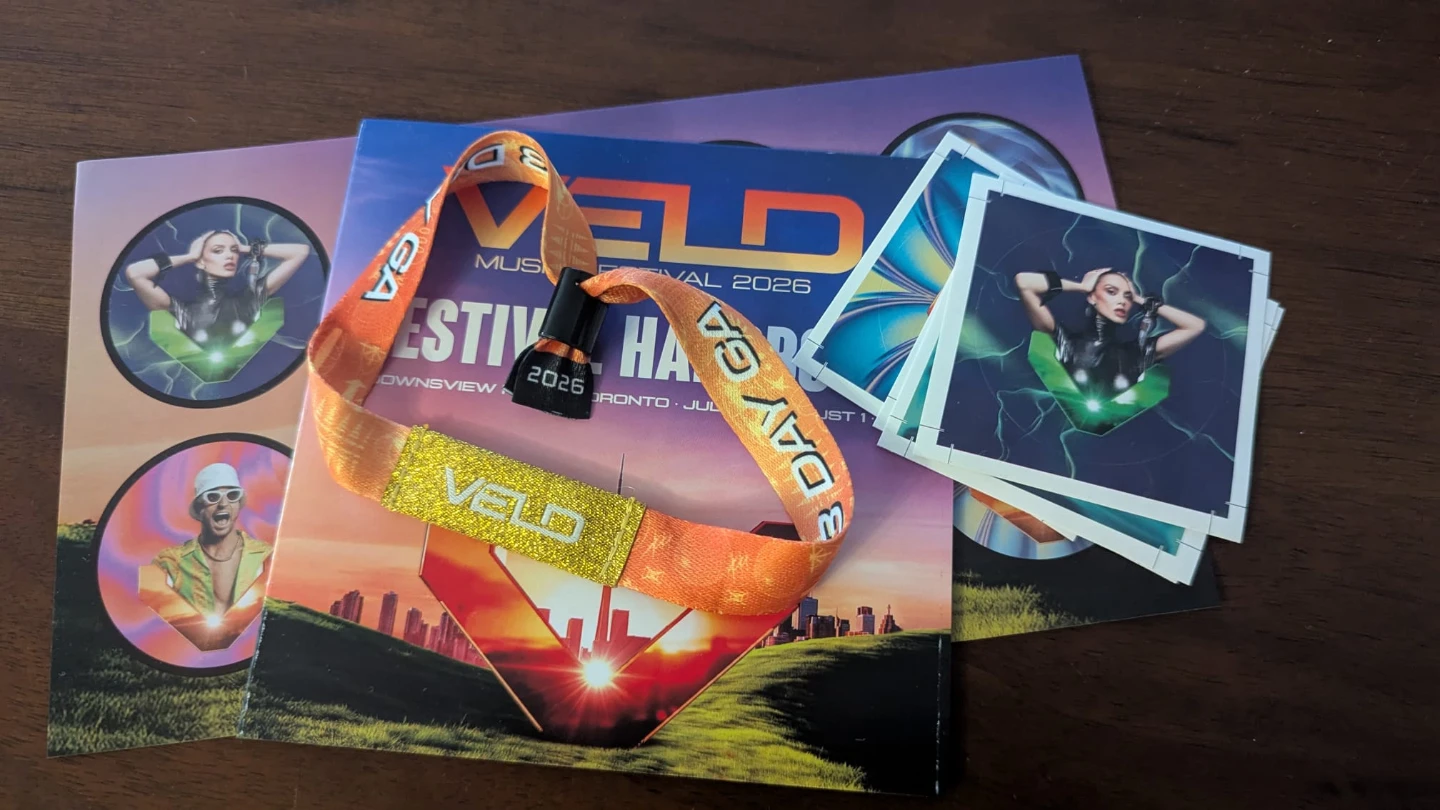 VELD Music Festival 2026 3-Day GA Wristband & Stickers