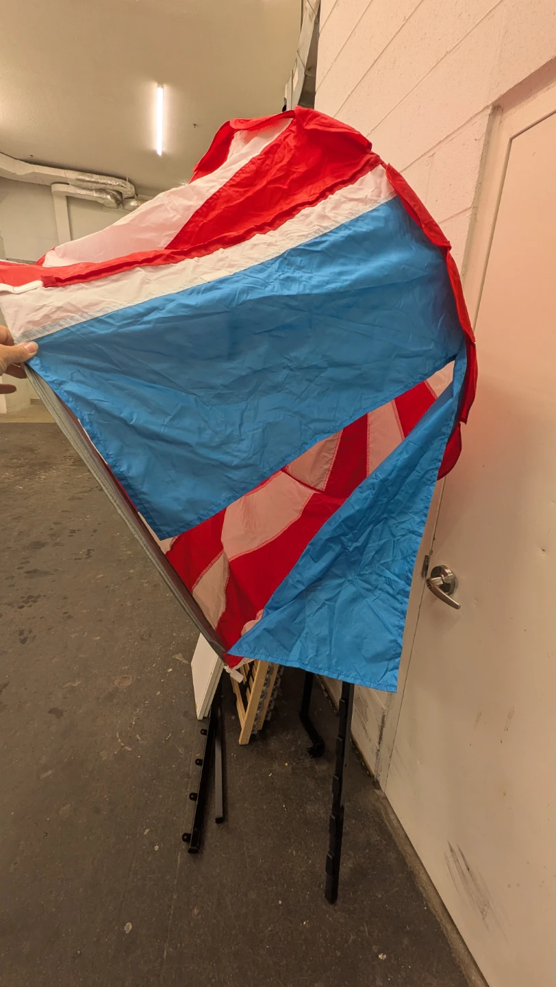 Kids Tent, no hardware. Red, White, and Blue Striped