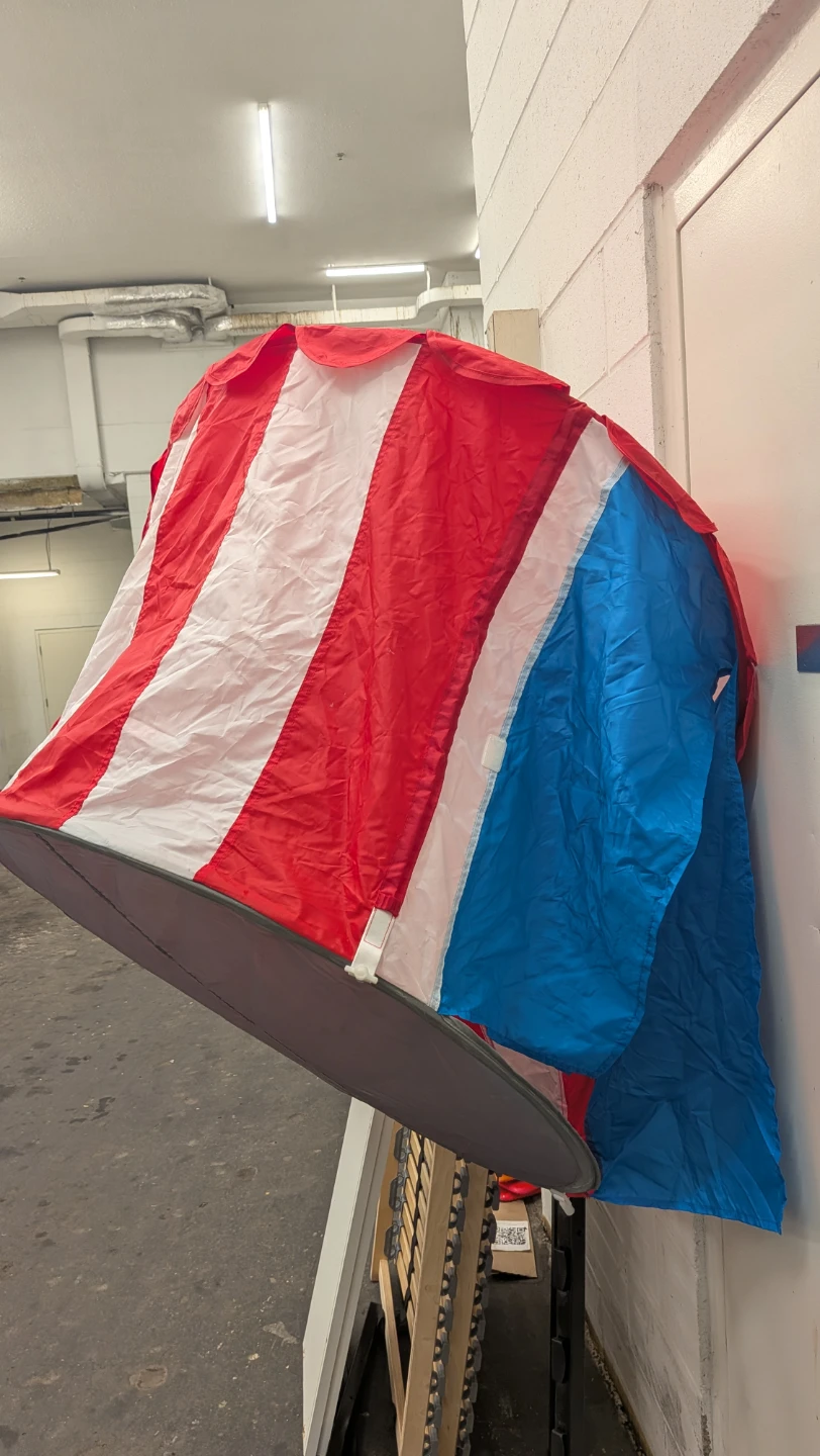 Kids Tent, no hardware. Red, White, and Blue Striped - photo 3