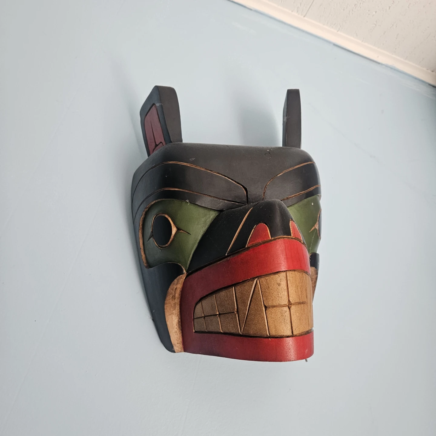 Hand-Carved Wooden Mask
