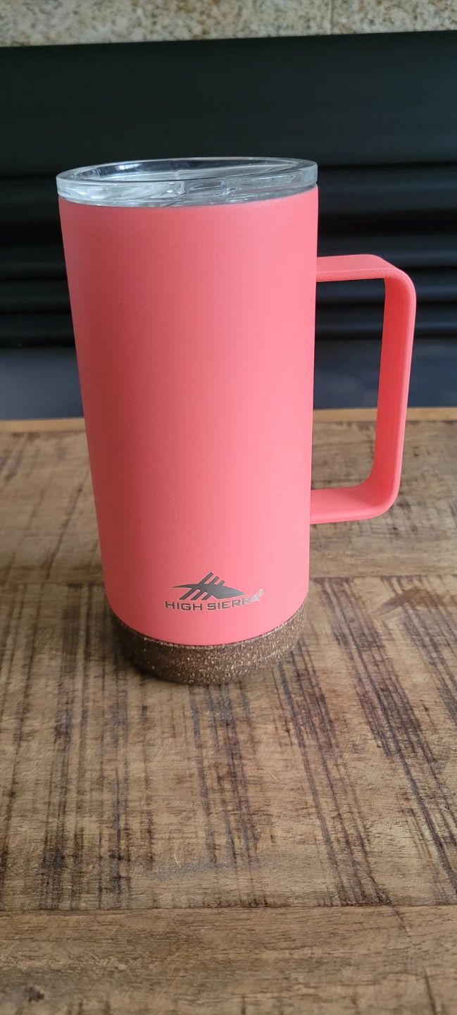 High Sierra Tumbler with Handle - Coral